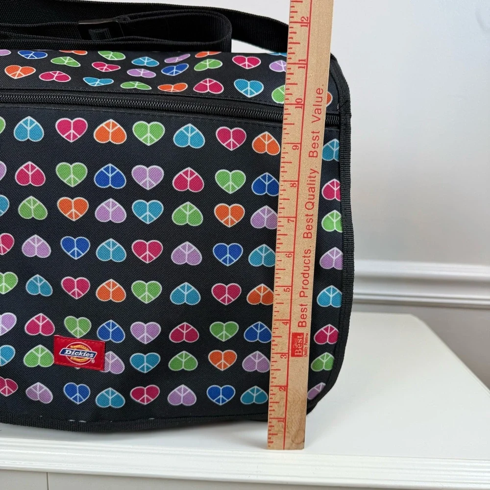 Dickies Rainbow‎ Hearts Crossbody Flap Messenger Large Shoulder Bag Computer